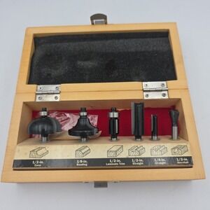 Craftsman Router Bit Set Cove 1/2 Flush 1/2 Laminate 1/2 Straight Dovetail 1/2